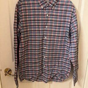 J Crew NWT Men's Plaid Button-Down Shirt Large Slim Fit